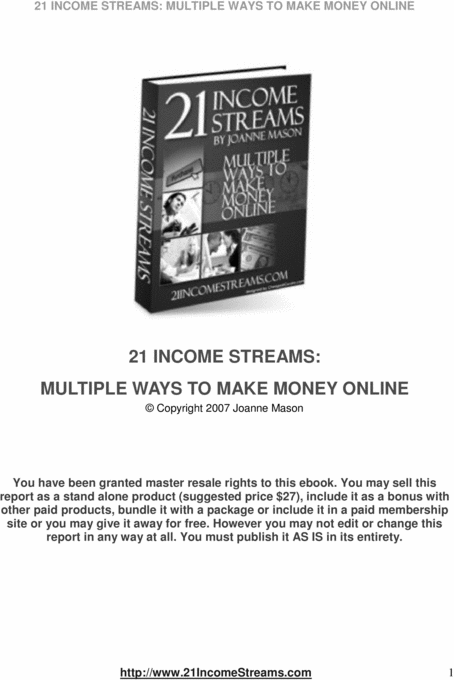 Product picture 21 Online Cash Income Streams